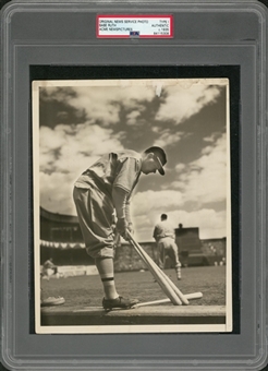 Circa 1935 Babe Ruth 9x7 Type I Photo Playing With Boston Braves (PSA/DNA)